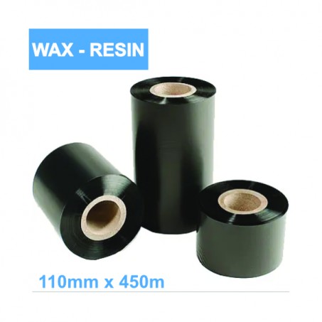 Ribon 110mm x 450m, Ceară - Rășină ( Wax - Resin ) , Negru, OUT