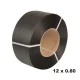 Bandă PP (polipropilenă) 12 mm x 0.80 mm, 2000 m/rolă, tub 200 mm