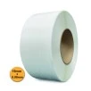 Bandă PP (polipropilenă) 19 mm x 0.90 mm, 1000 m/rolă, tub 200 mm, ALBĂ