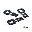 Set 1000 Bucle (Cleme) Plastic16 mm, Negre