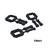 Set 1000 Bucle (Cleme) Plastic16 mm, Negre