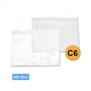 Set 500 Bucăți Plicuri Port Document C6, Autoadezive, 175 x 115 mm