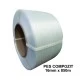 Bandă PES Nețesută Compozit 16 mm x 850 m, 450 kgf, Tub 200 mm