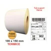 Etichete Autoadezive Termice 100 x 150 mm, Perfor de Rupere, 1000 Etichete / Rolă, TOP THERMAL, Tub 76mm