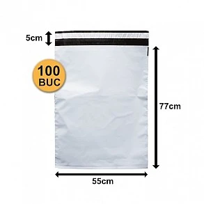 Set 100 bucăți Plicuri Curierat FB10, 550x770+50mm