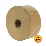 Bandă Adezivă Umectabilă din Hârtie Kraft, Biodegradabilă, 70 mm x 200 m, 70 g/mp