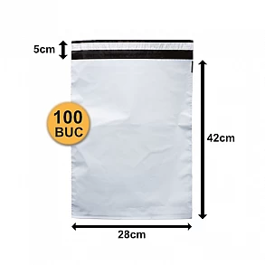 Set 100 bucăți Pungi Curierat PCRECY03, 280x420+50mm