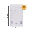Set 100 bucăți Plicuri cu Bule Antișoc D14 Albe, 200x275+50mm, Plic cu Lipire Autoadezivă