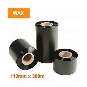 Ribon 110mm x 300m, Ceară ( Wax ), Negru, OUT