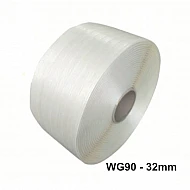 Bandă PES Nețesută Hot Melt 32 mm x 150 m, 1600 kgf, WG100