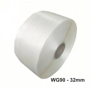 Bandă PES Nețesută Hot Melt 32 mm x 150 m, 1600 kgf, WG100