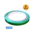 Set 8 Role Benzi Adezive PVC 9 mm x 66 m, Verde