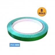 Set 8 Role Benzi Adezive PVC 9 mm x 66 m, Verde