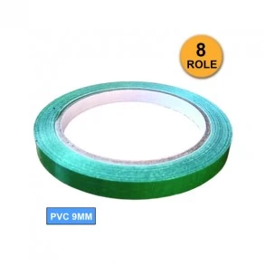 Set 8 Role Benzi Adezive PVC 9 mm x 66 m, Verde
