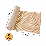 Hârtie tip Fagure - Honeycomb, 80g, 30cm x 50m , Natur
