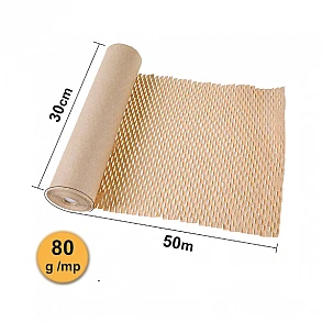 Hârtie tip Fagure - Honeycomb, 80g, 30cm x 50m , Natur