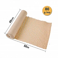 Hârtie tip Fagure - Honeycomb, 80g, 40cm x 50m , Natur