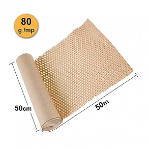 Hârtie tip Fagure - Honeycomb, 80g, 50cm x 50m , Natur