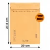 Set 100 bucăți Plicuri cu Bule Antișoc D14 Maro, 200x275+50mm, Plic cu Lipire Autoadezivă