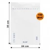 Set 100 bucăți Plicuri cu Bule Antișoc F16 Albe, 240x350+50mm, Plic cu Lipire Autoadezivă