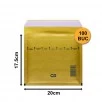 Set 100 bucăți Plicuri cu Bule Antișoc CD Maro, 200x175+50mm, Plic cu Lipire Autoadezivă