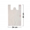 Set 50 bucăți Pungi Biodegradabile Albe 24x44 cm