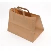 Set 250 bucăți Pungi Hârtie 32x16x35 cm, Kraft, Mâner Plat
