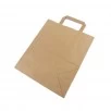 Set 250 bucăți Pungi Hârtie 32x16x35 cm, Kraft, Mâner Plat