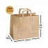 Set 250 bucăți Pungi Hârtie 32x16x35 cm, Kraft, Mâner Plat