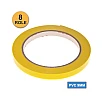 Set 8 Role Benzi Adezive PVC 9 mm x 66 m, Galbenă