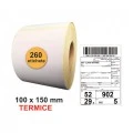 Etichete Autoadezive Termice 100x150 mm, Perfor de Rupere, 260 Etichete / Rolă, TOP THERMAL