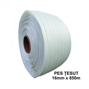 Bandă PES Țesută 16 mm x 850 m, 450 kgf, Tub 76 mm