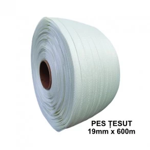 Bandă PES Țesută 19 mm x 600 m, 520 kgf, Tub 76 mm