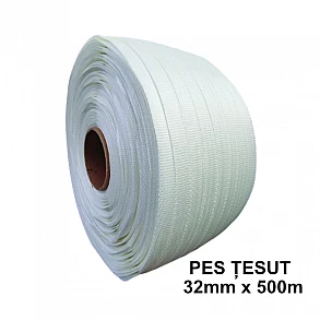 Bandă PES Țesută 32 mm x 500 m, 1350 kgf, Tub 76 mm
