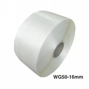 Bandă PES Nețesută Hot Melt 16 mm x 850 m, 480 kgf, WG50